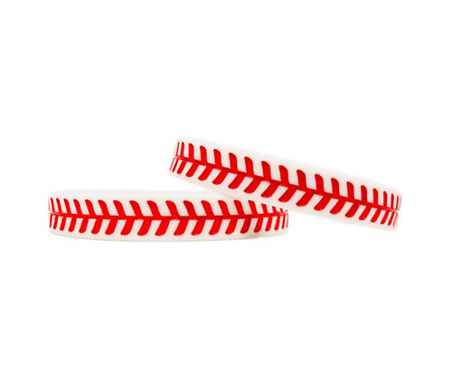 Bulk Buy Our Baseball Silicone Rubber Wristbands