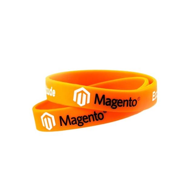 Personalised Orange Rubber Silicone Wristbands Bracelets