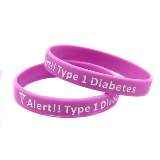 Buy Custom Purple Silicone Rubber Bracelets in Bulk