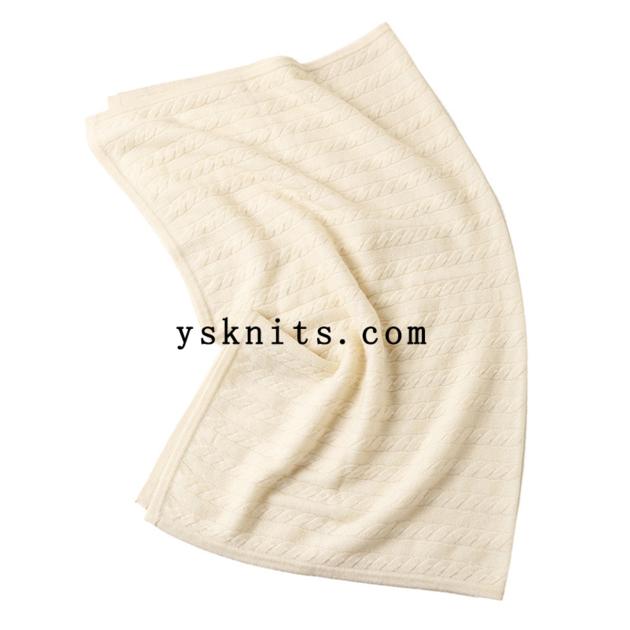 cable knit baby cashmere blanket