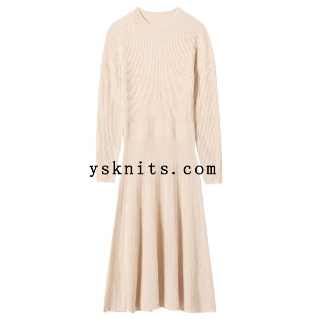 ysknits women's cashmere sweater dress