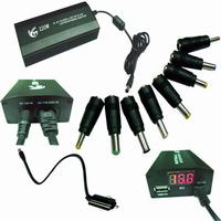 120W Universal Adapter with USB and Digital Screen-120WBL