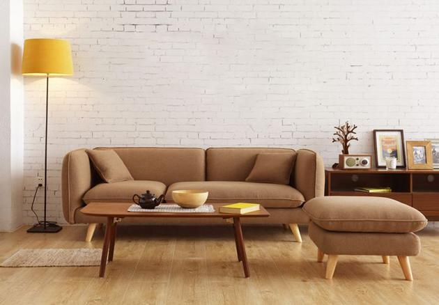 Modern Simple Style Pure Color Fabric Sofa 