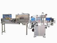 The blowing and drying round bottles of two labels fixed labeling machine