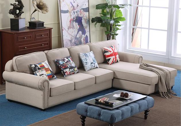 American Style Fabric Sectional Sofa www.mihfurniture.com