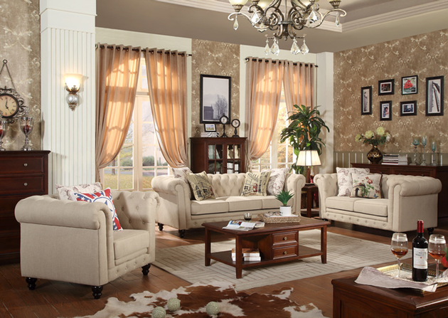 Factory Direct American Style Fabric Sofa