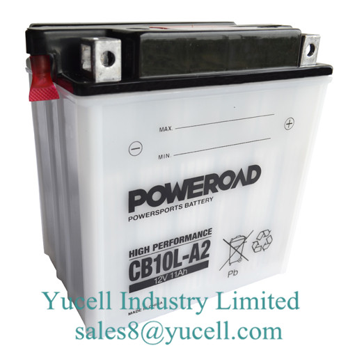 High Performance Poweroad motorcycle battery CB10L-A2