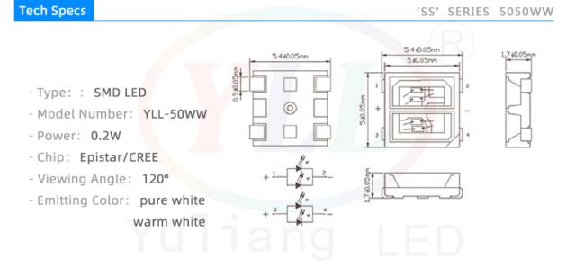 CREE Epistar Chip 5050 Dual Color