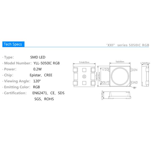 Addressable Sk6812 IC 5050 RGB SMD