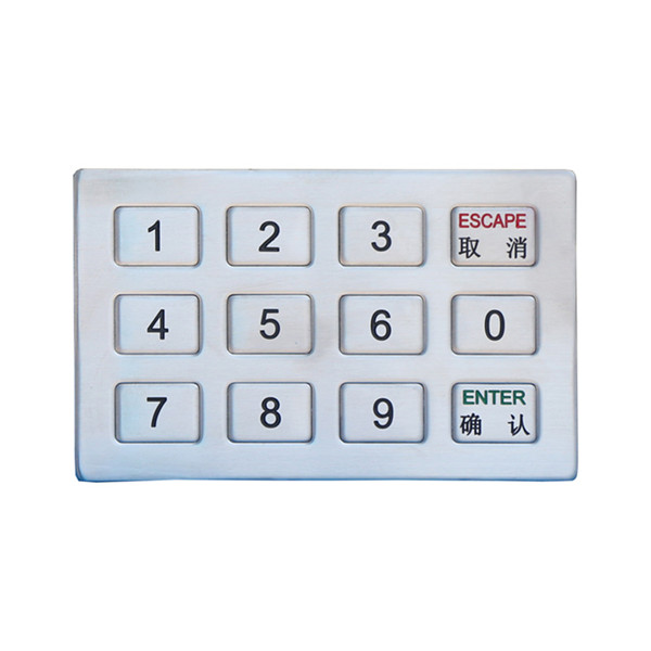 3x4 Matrix numeric weatherproof kiosk metal outside keypad