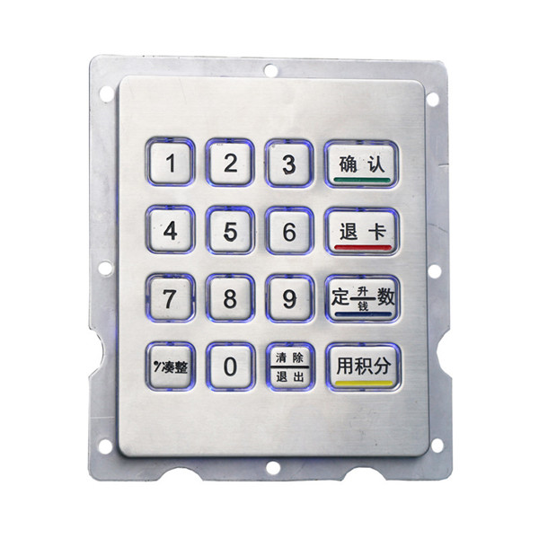 Backlight 4x4 Matrix Numeric Explosionproof Keypad for outdoor application