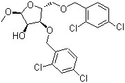 1-Methyl-3,5-bis-O-(2,4-dichlorobenzyl)-alpha-D-ribofuranoside