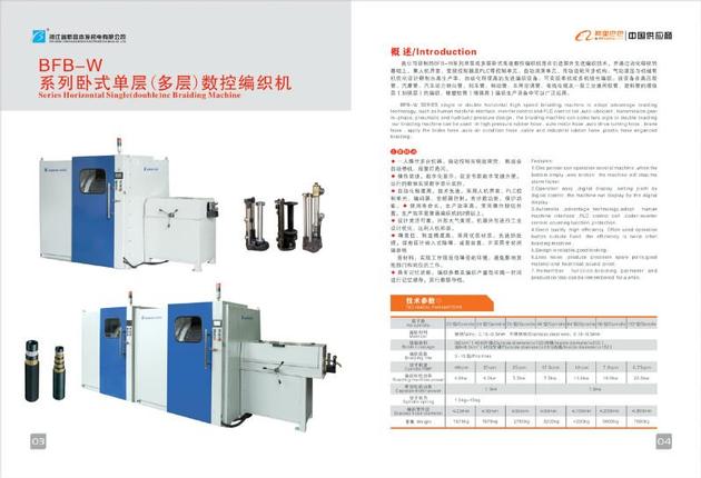  Bfb-w Series Single Or Double Horizontal High Speed Braiding Machine
