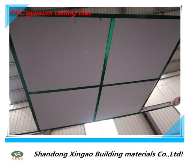 PVC laminated gpysum ceiling tiles