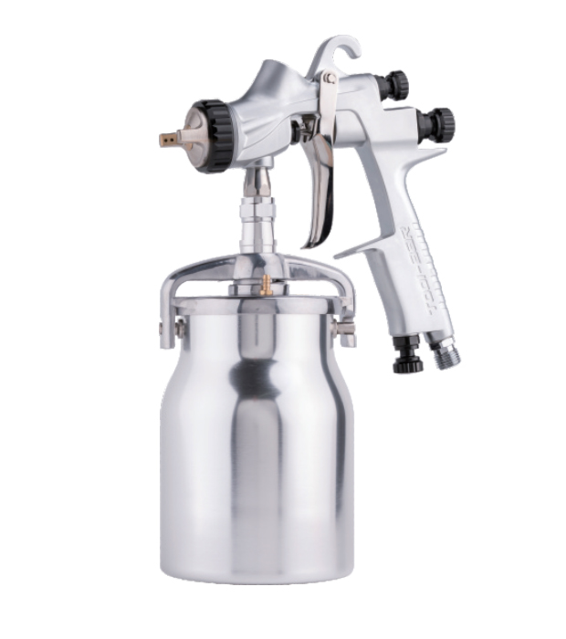 PRESSURE FEED SPRAY GUN