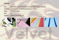 Knitted Fabrics & Garments - Velvet
