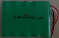 12V/1600mAh high performance rechargeable Ni-MH batteries 