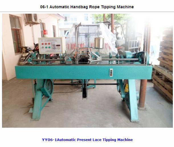 Automatic handbag lace tipping machine