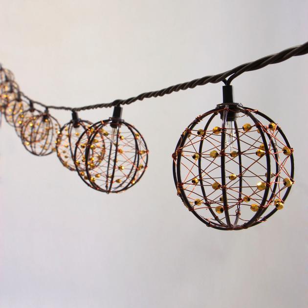 Decorative Beaded Copper Wire Ball String