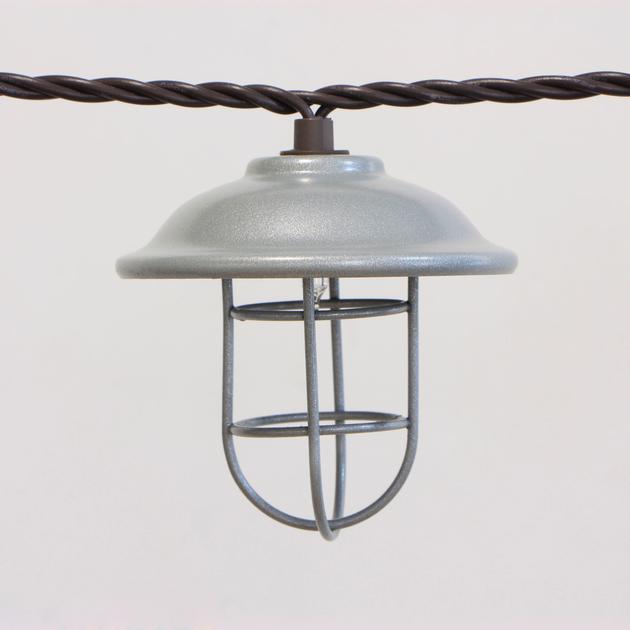 Garden String Light Decorative Galvanized Hood