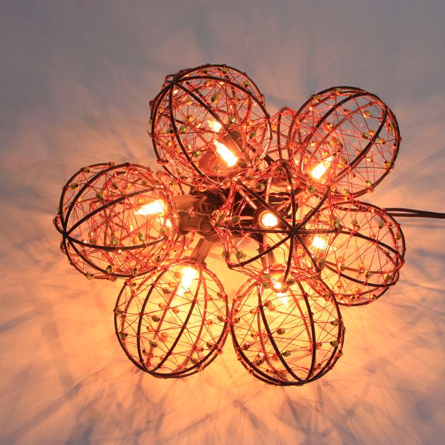 Decorative Beaded Copper Wire Ball String
