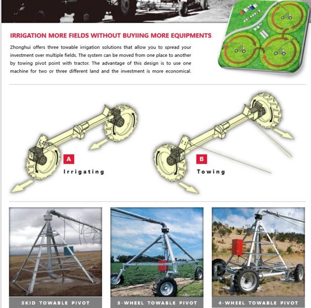 Farm Towable Center Pivot Irrigation System