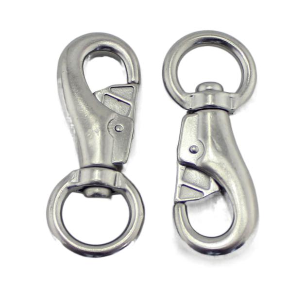marine hardware 304/316 stainless steel bull swivel snap hook