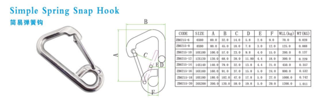 Multifunctional Stainless Simple Snap Quick Link