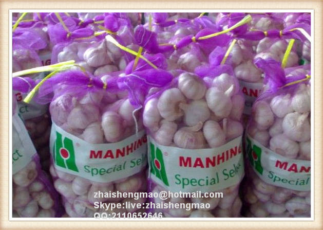 Purple pe mesh bag for packaging garlic