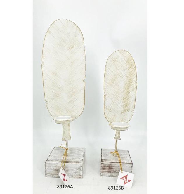 fashion metal hollow leaf shape candle holder for home decoration