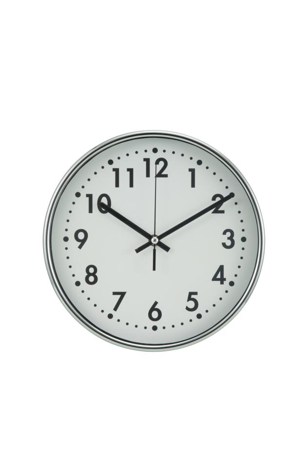 10 inches chrome iron wall clock
