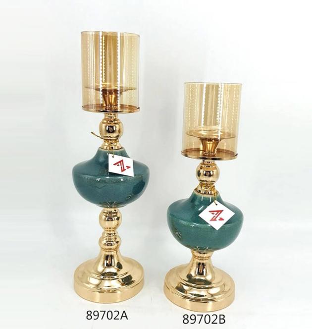  Upscale Simple Style green small candle holder Home Decor
