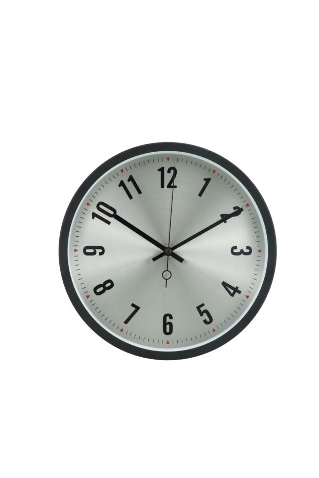 12 inches wall clock with aluminum surface in the iron