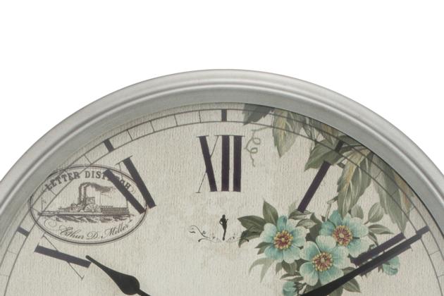 12 Inches Antique Silver Wall Clock