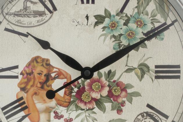 12 Inches Antique Silver Wall Clock