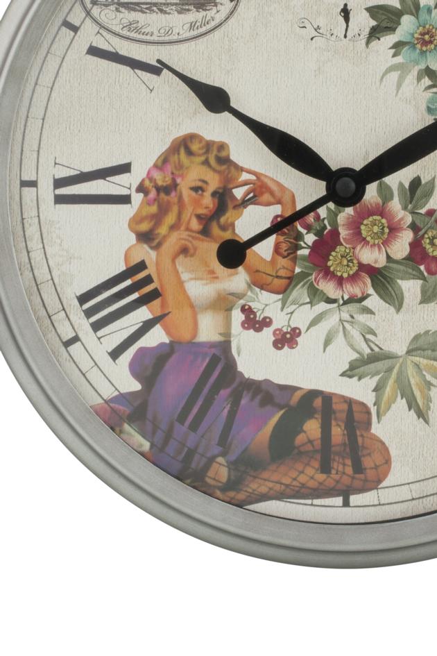 12 Inches Antique Silver Wall Clock