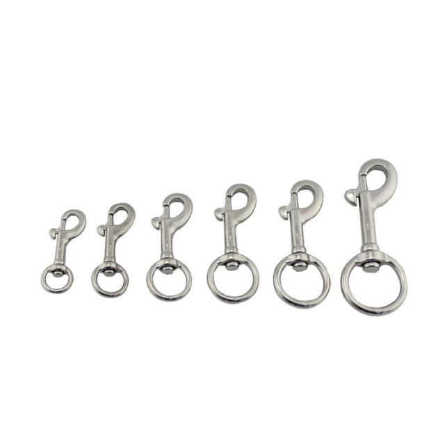 316 stainless steel round ring swivel snap hook