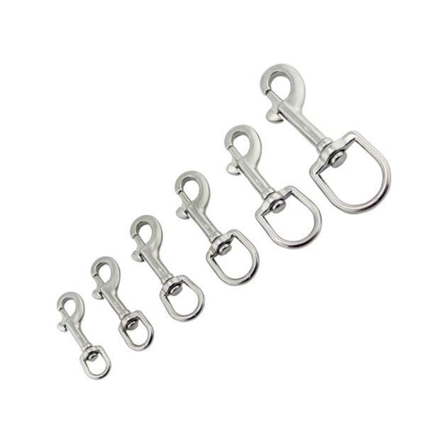 marine hardware 304/316 stainless steel oval swivel snap hook