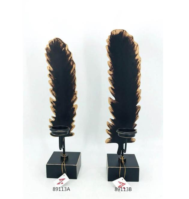 new design metal hollow leaf shape candle holder for home decoration
