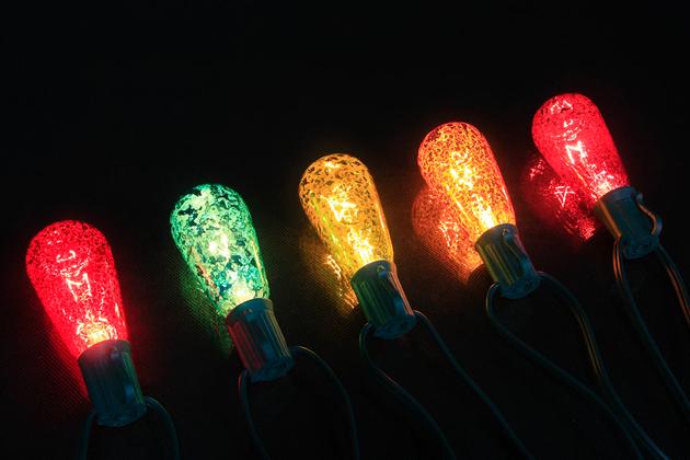 Christmas Decorative ST40 multicolour MERCURY  finish Edison Bulbs  10 Light String