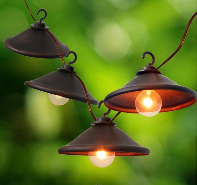 Garden String Light-Decorative G40 Bronze Cafe Light 8ct KF93017