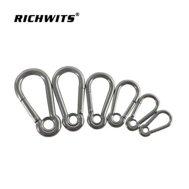 304/316 stainless steel carabiner hook with eyelet