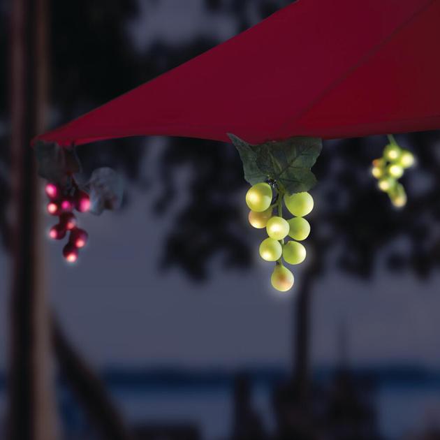 Solar Powered 64 Umbrella Grape Lights KF84007