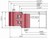 The three-row cylindrical-roller slewing bearing with external gear-Drawing