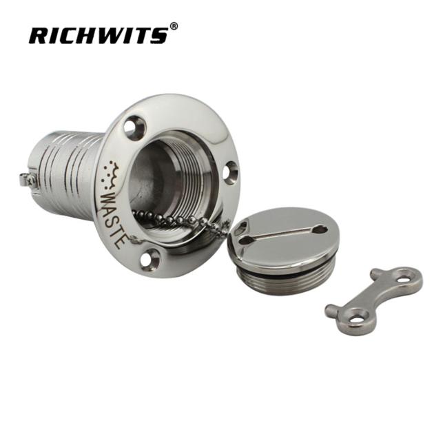 marine hardware 316 stainless steel deck fillerwith key