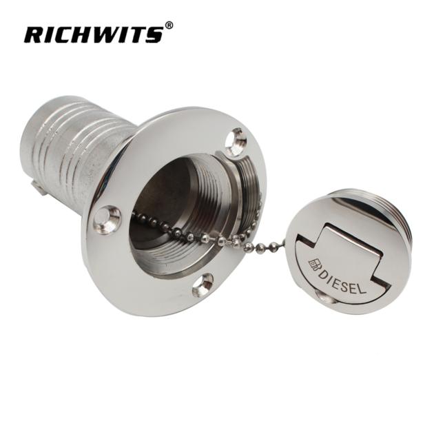 marine hardware 316 stainless steel deck filler with clamshell