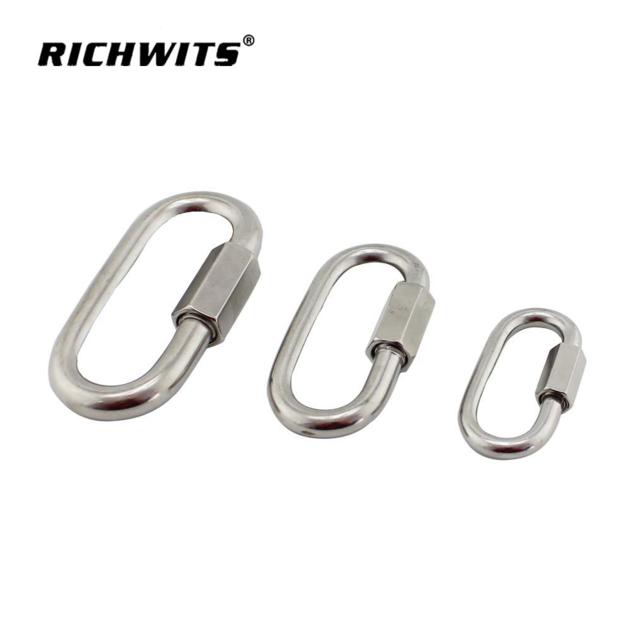 Stainless Steel 316 Carabiner Quick Link Hook Carabiner Hook Keychain M3.5/4/5/6/7/8/9/10/11/12/14