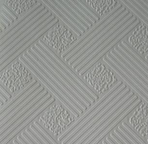 PVC Laminated Gypsum Ceiling Tile, Backing with Aluminum Foil