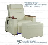 electric leather Leisure Chair with a footstool 