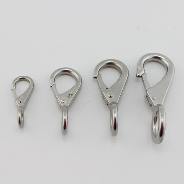 marine hardware 304/316 stainless steel fixed eye snap hook